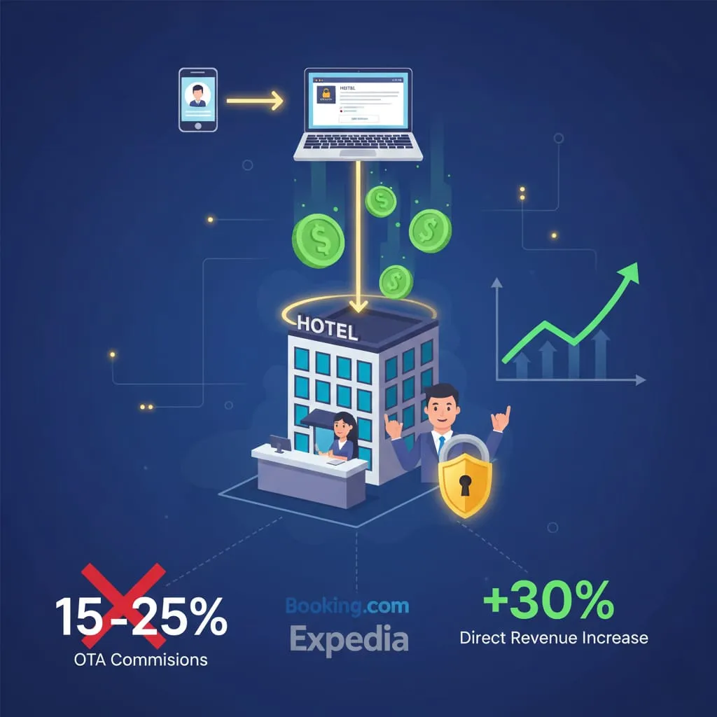 Reservas directas hotel: cómo recuperar el 15 al 25% de comisiones perdidas en las OTA